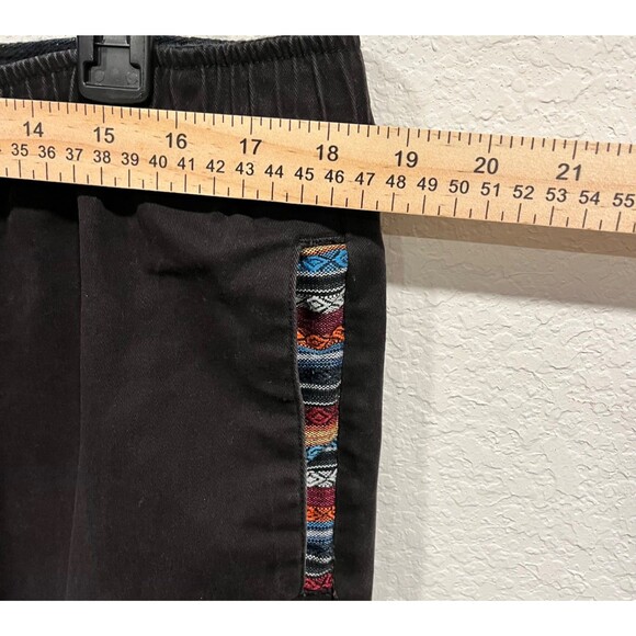 Wowie Rambler Jogger Pants Men's XL Black Elastic Drawstring Aztec Crow - Picture 5 of 9